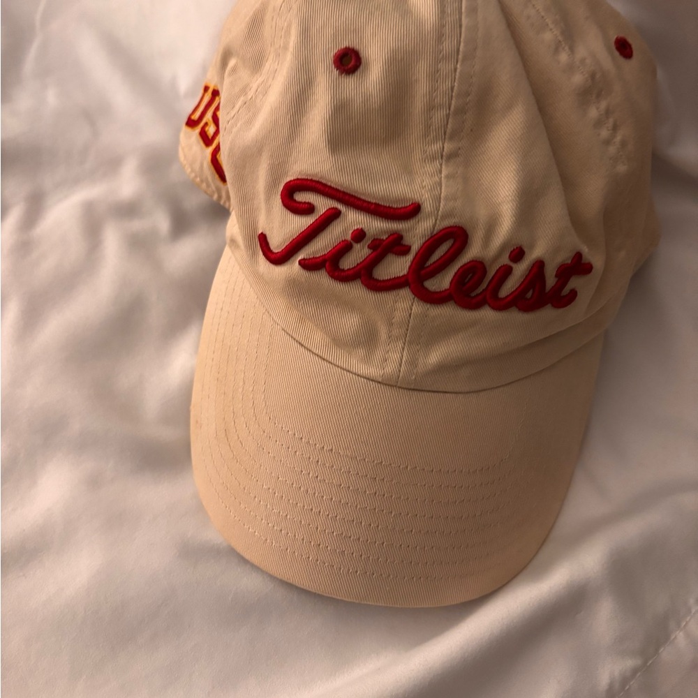 Titleist USC Beige Cap with Red Embroidery